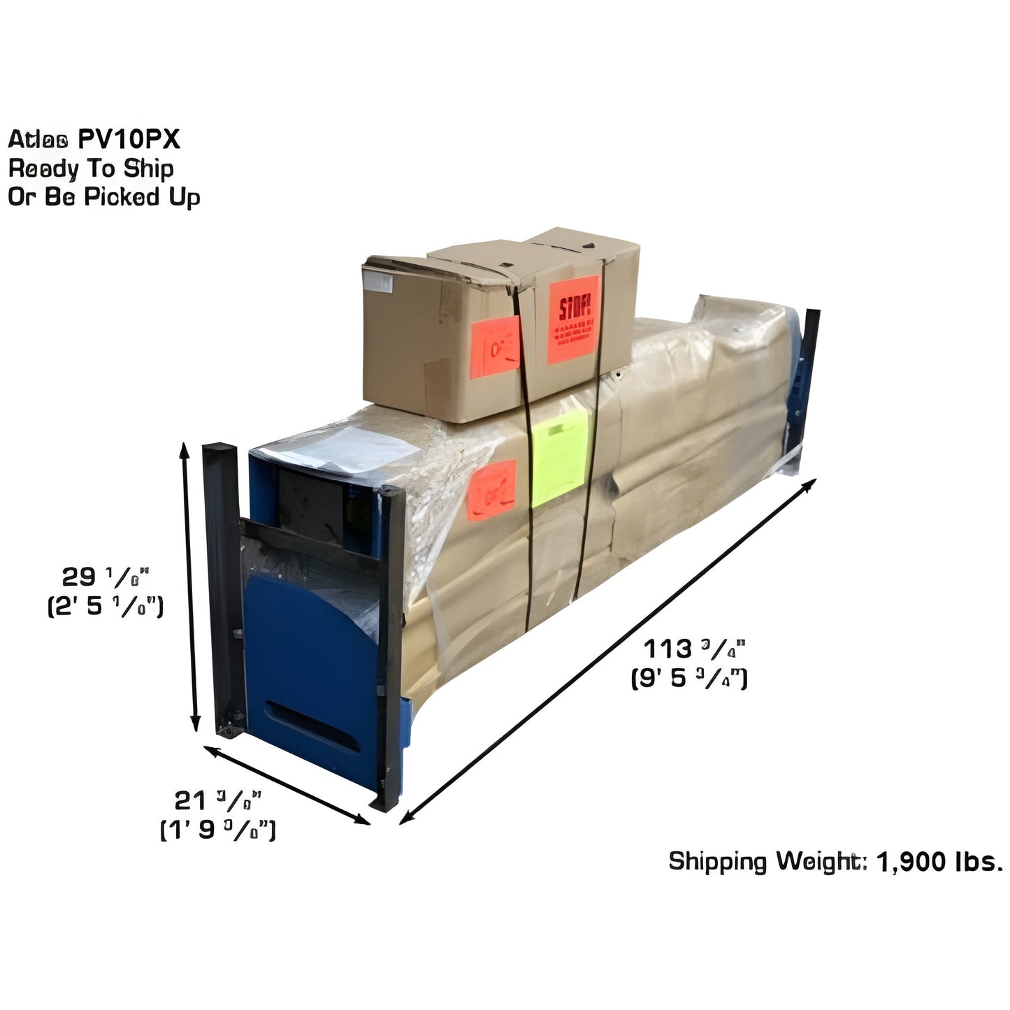 Atlas PV10PX 10,000 lb Overhead 2-Post Lift - ATEXH-PV10PX-FPD
