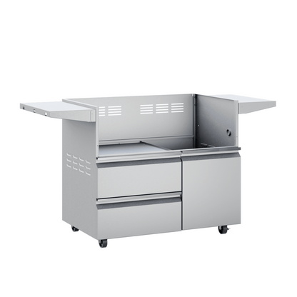 Twin Eagles 42'' Freestanding Outdoor Gas Grill Base with Storage Drawers & Single Door - TEGB42SD-B