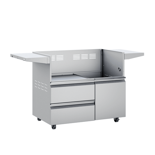Twin Eagles 42'' Freestanding Outdoor Gas Grill Base with Storage Drawers & Single Door - TEGB42SD-B