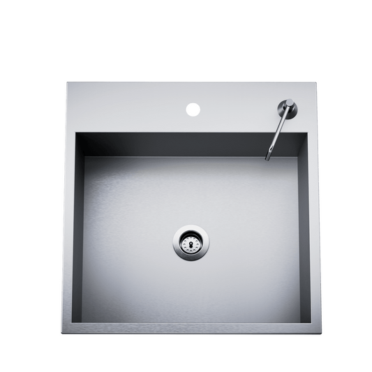 Twin Eagles 24-Inch Drop-In Stainless Steel Sink with Lid & Soap Dispenser - TEOS24-B