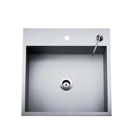 Twin Eagles 24-Inch Drop-In Stainless Steel Sink with Lid & Soap Dispenser - TEOS24-B