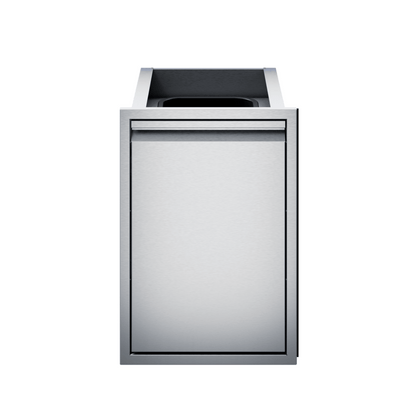 Twin Eagles 18-Inch Roll-Out Stainless Steel Double Trash Drawer / Recycling Bin - TETD182T-B