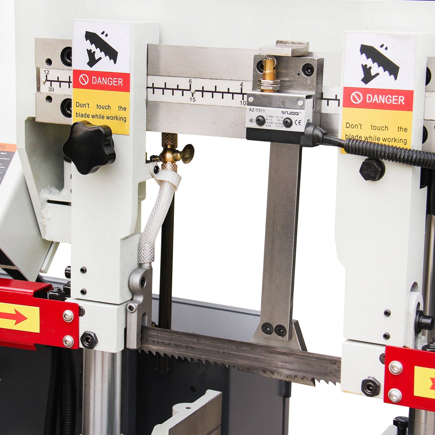KaKa Industrial TGK-08 Double column horizontal band saw,7.87”x7.87” cutting capacity ,vertical lifting ,Metal Bandsaw with working light, high & low blade speed, Runs on 230v-60HZ-3PH - 271201V230