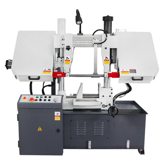 Kaka Industrial TGK-14 Double column horizontal band saw, Max cutting capacity 13.8 inch,vertical lifting, high stability. Cutting speed adopts hydraulic control, 230V-60HZ-3PH - 188302V230