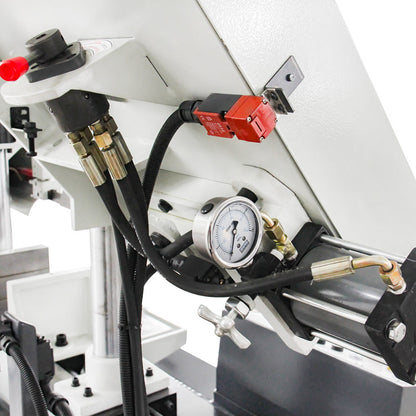 Kaka Industrial TGK-14 Double column horizontal band saw, Max cutting capacity 13.8 inch,vertical lifting, high stability. Cutting speed adopts hydraulic control, 230V-60HZ-3PH - 188302V230