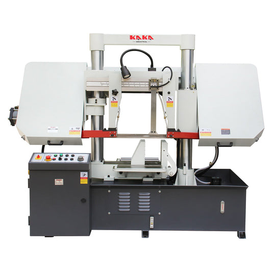 Kaka Industrial TGK-16 Double column horizontal band saw, Max cutting capacity 15.7 inch, vertical lifting, high stability. Cutting speed adopts hydraulic control, 230V 60HZ 3PH - 188303V230