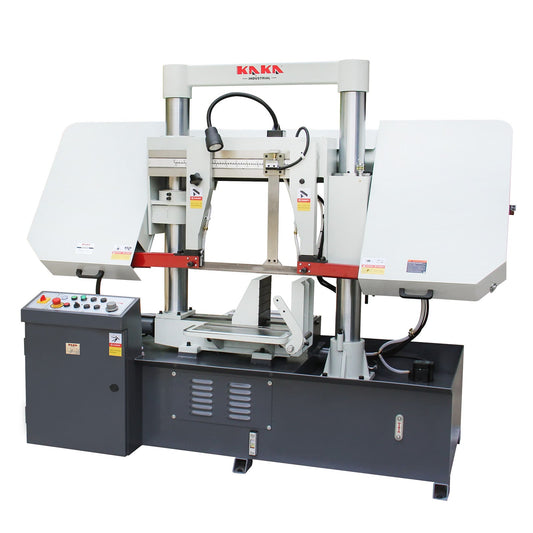 Kaka Industrial TGK-16 Double column horizontal band saw, Max cutting capacity 15.7 inch, vertical lifting, high stability. Cutting speed adopts hydraulic control, 230V 60HZ 3PH - 188303V230