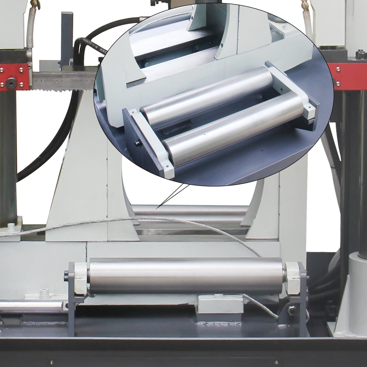 Kaka Industrial TGK-16A Double column horizontal band saw, Max cutting capacity 15.7 inch, vertical lifting, high stability. Cutting speed adopts hydraulic control, 230V 60HZ 3PH - 188304V230