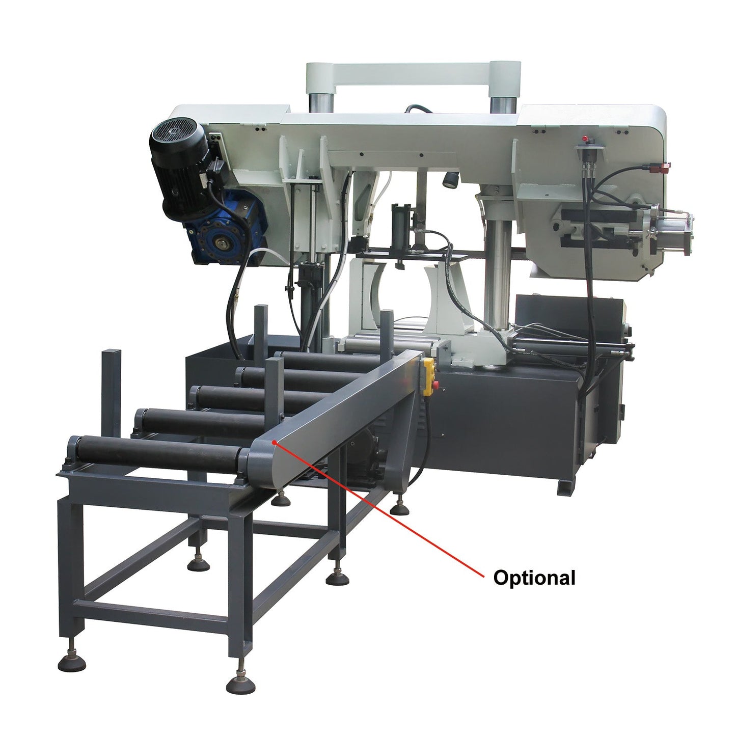 Kaka Industrial TGK-16A Double column horizontal band saw, Max cutting capacity 15.7 inch, vertical lifting, high stability. Cutting speed adopts hydraulic control, 230V 60HZ 3PH - 188304V230