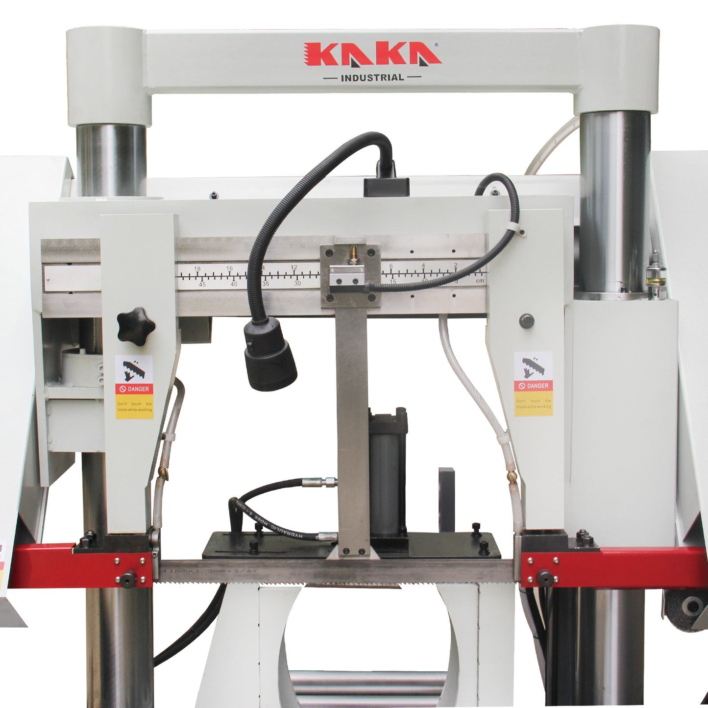 Kaka Industrial TGK-16A Double column horizontal band saw, Max cutting capacity 15.7 inch, vertical lifting, high stability. Cutting speed adopts hydraulic control, 230V 60HZ 3PH - 188304V230