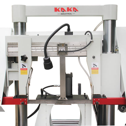 Kaka Industrial TGK-16A Double column horizontal band saw, Max cutting capacity 15.7 inch, vertical lifting, high stability. Cutting speed adopts hydraulic control, 230V 60HZ 3PH - 188304V230