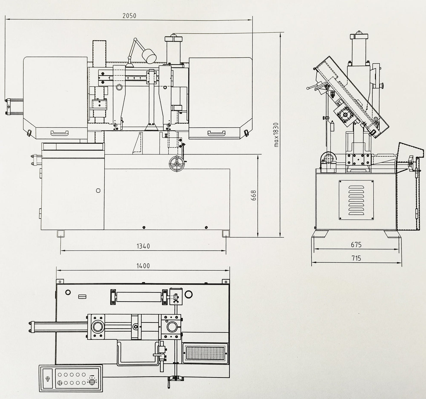 Kaka Industrial TGK-14 Double column horizontal band saw, Max cutting capacity 13.8 inch,vertical lifting, high stability. Cutting speed adopts hydraulic control, 230V-60HZ-3PH - 188302V230