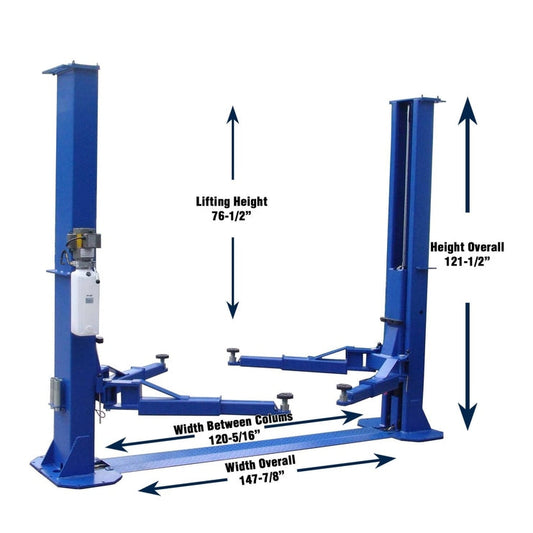 Tuxedo  12,000 lb Two Post Floor Plate Lift - TP12KFX