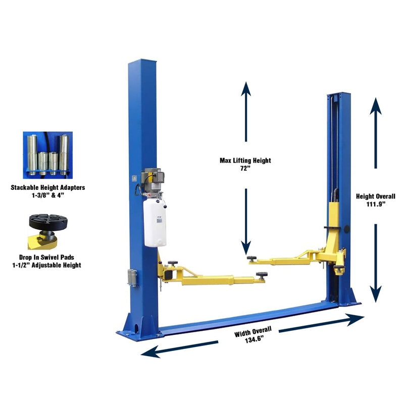 Tuxedo 9,000 lb Two Post Floor Plate - Symmetric - TP9KFX