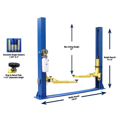 Tuxedo 9,000 lb Two Post Floor Plate - Symmetric - TP9KFX
