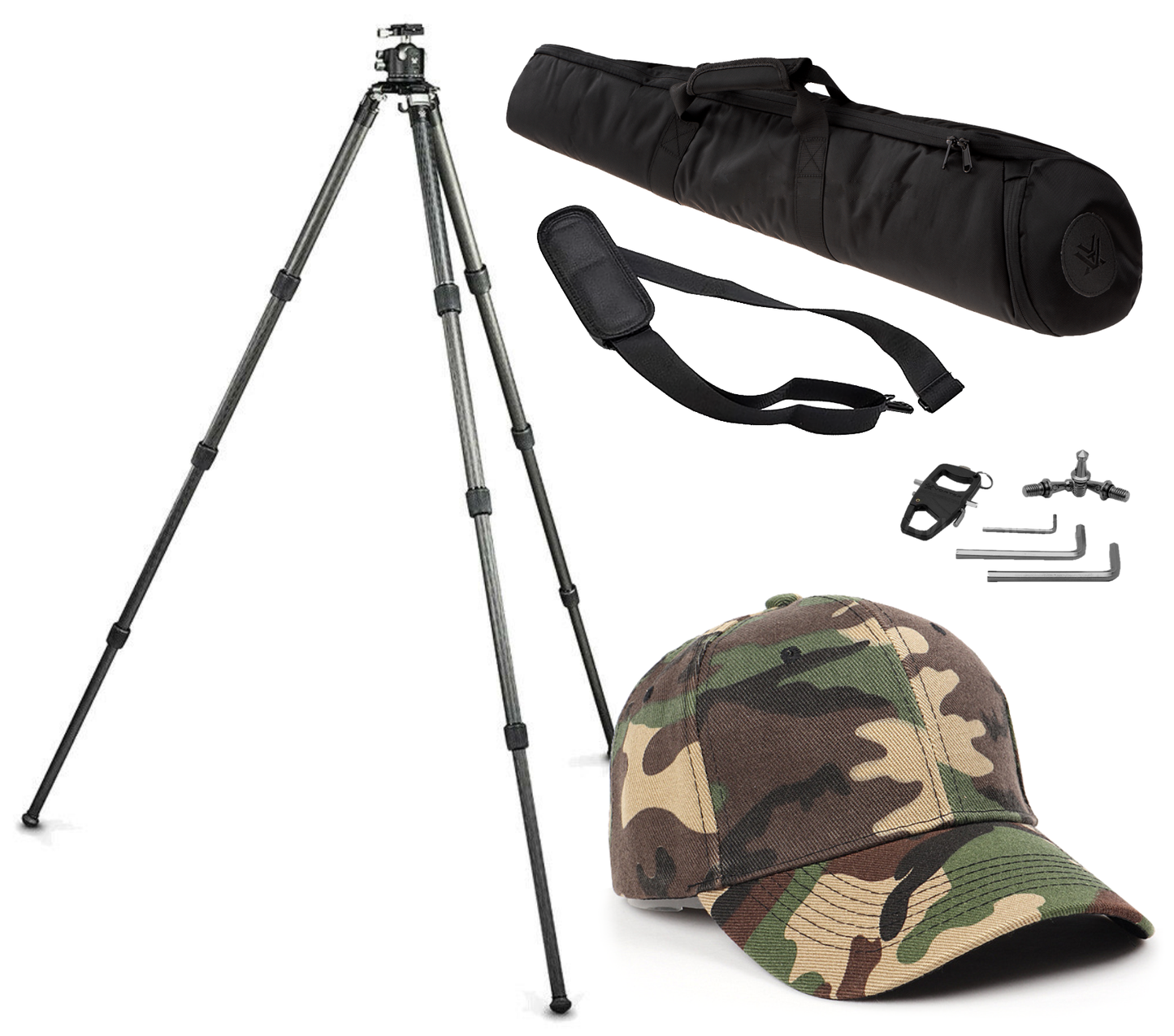 Vortex Optics Radian Carbon Fiber Tripod Kit with Ball Head with Free Hat Bundle - TR-RADB_Hat-CD