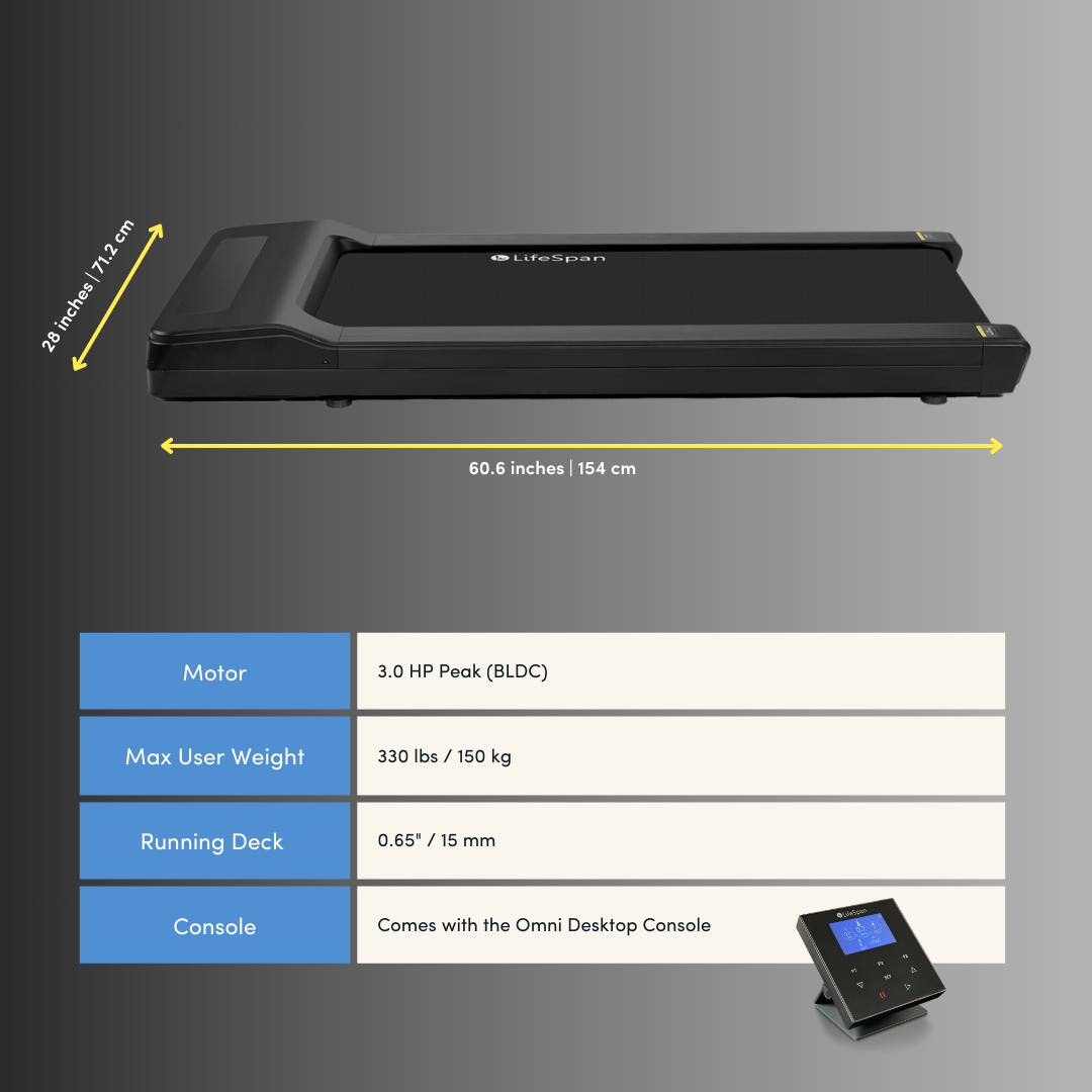 Lifespan TR1200-GlowUp Under Desk Treadmill