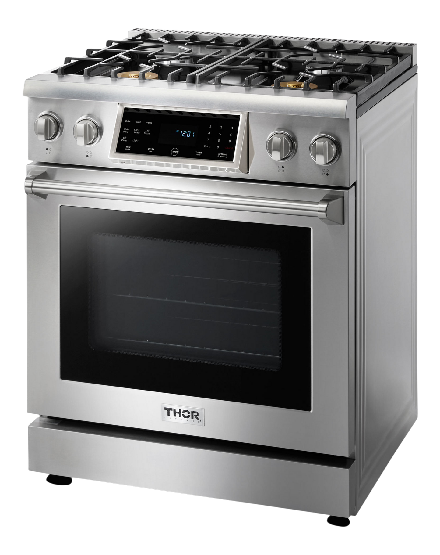 THOR Kitchen 30-Inch Tilt Panel Gas Range - Professional - TRG3001