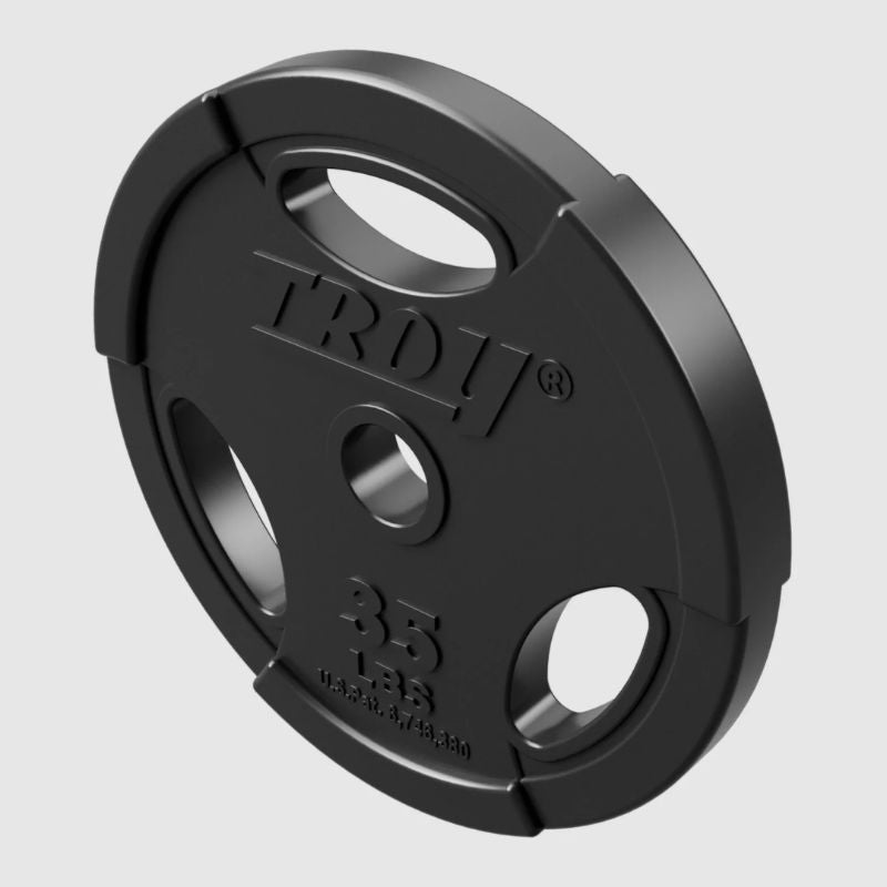 TROY Rubber Encased Olympic Grip Plate 255lb Set