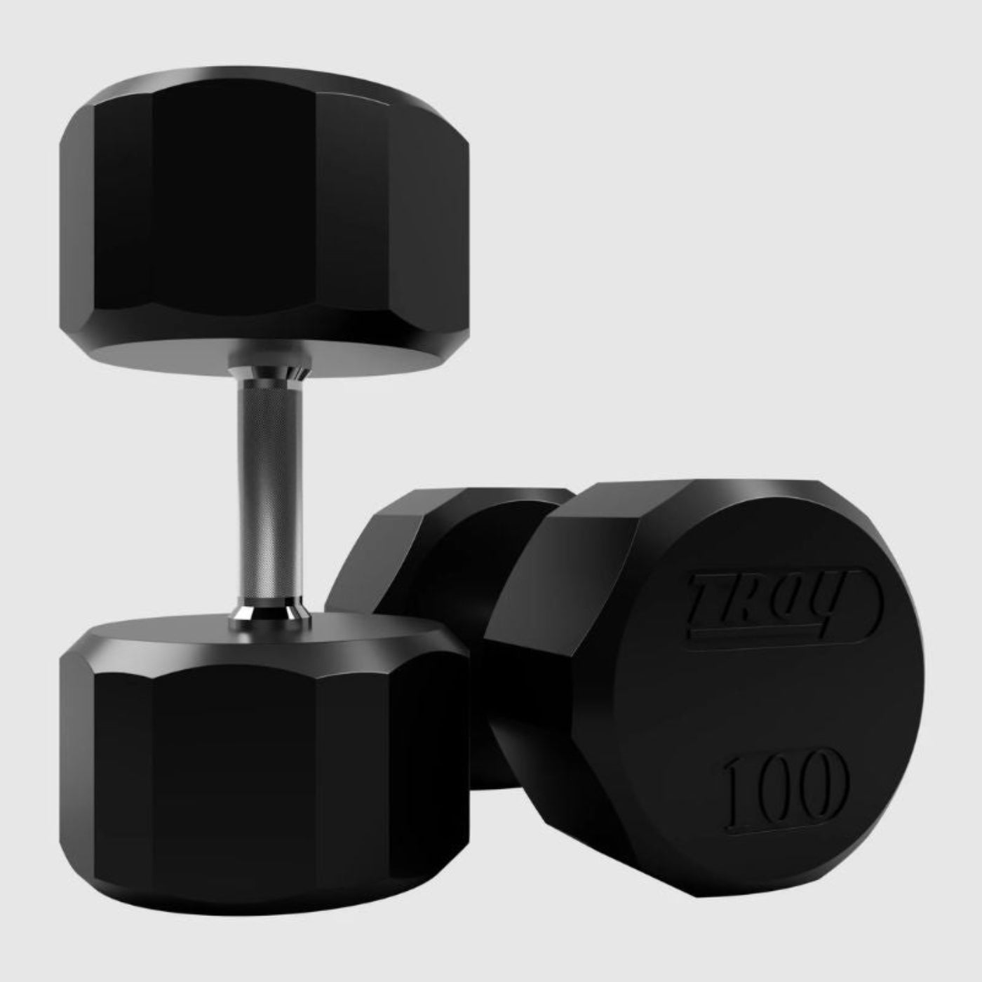 TROY TSD-R  12-Sided Rubber Encased Dumbbells - (2) TSD-003R