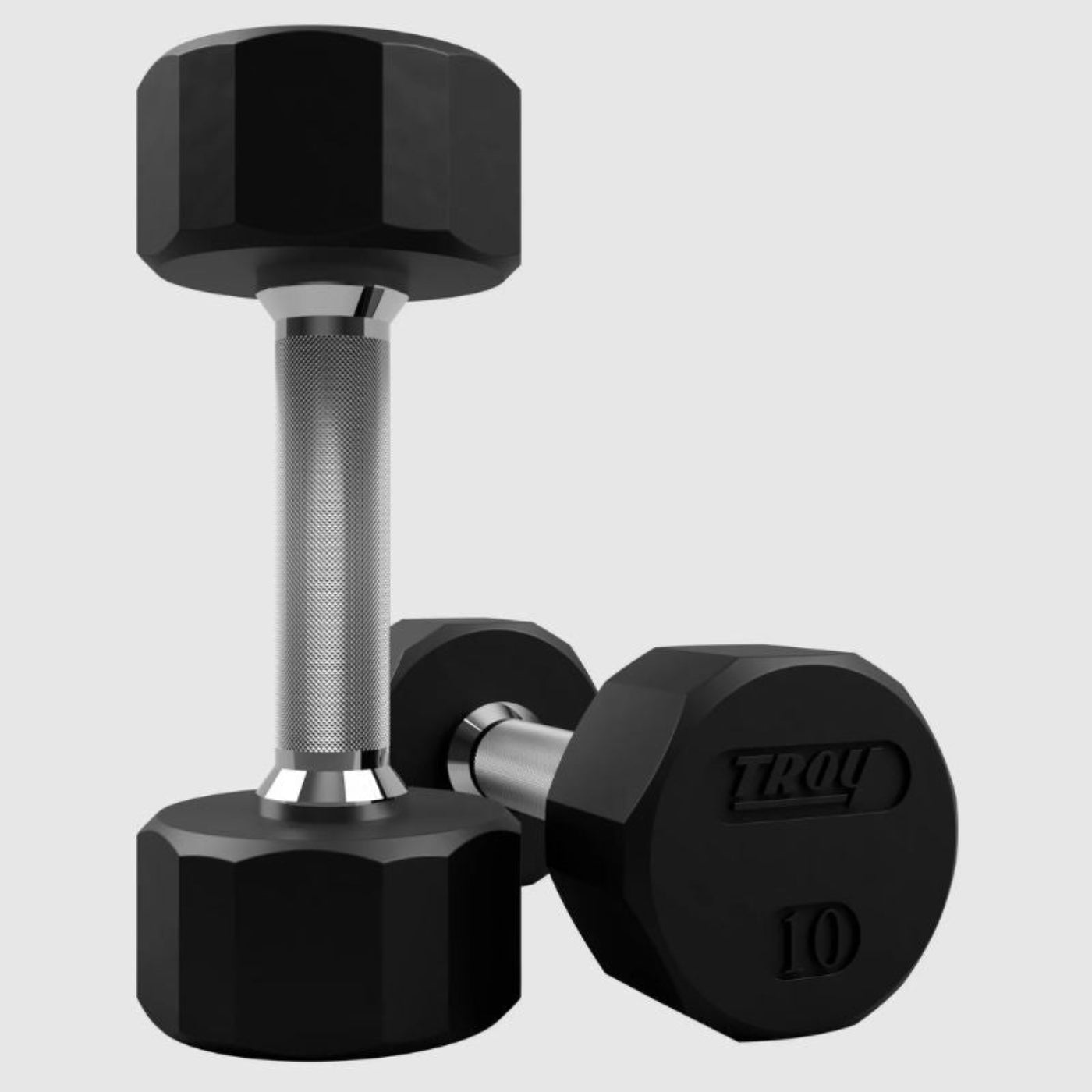 TROY TSD-R  12-Sided Rubber Encased Dumbbells - (2) TSD-003R