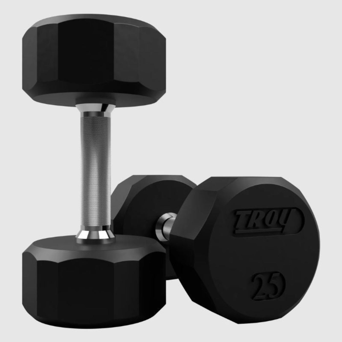 TROY TSD-R  12-Sided Rubber Encased Dumbbells - (2) TSD-003R