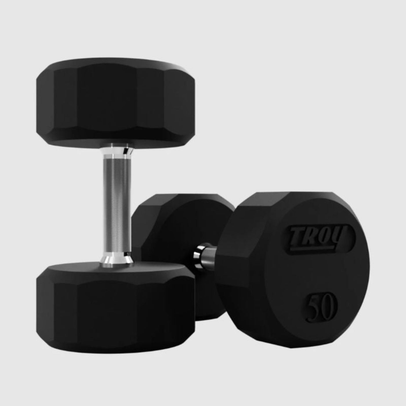 TROY TSD-R  12-Sided Rubber Encased Dumbbells - (2) TSD-003R