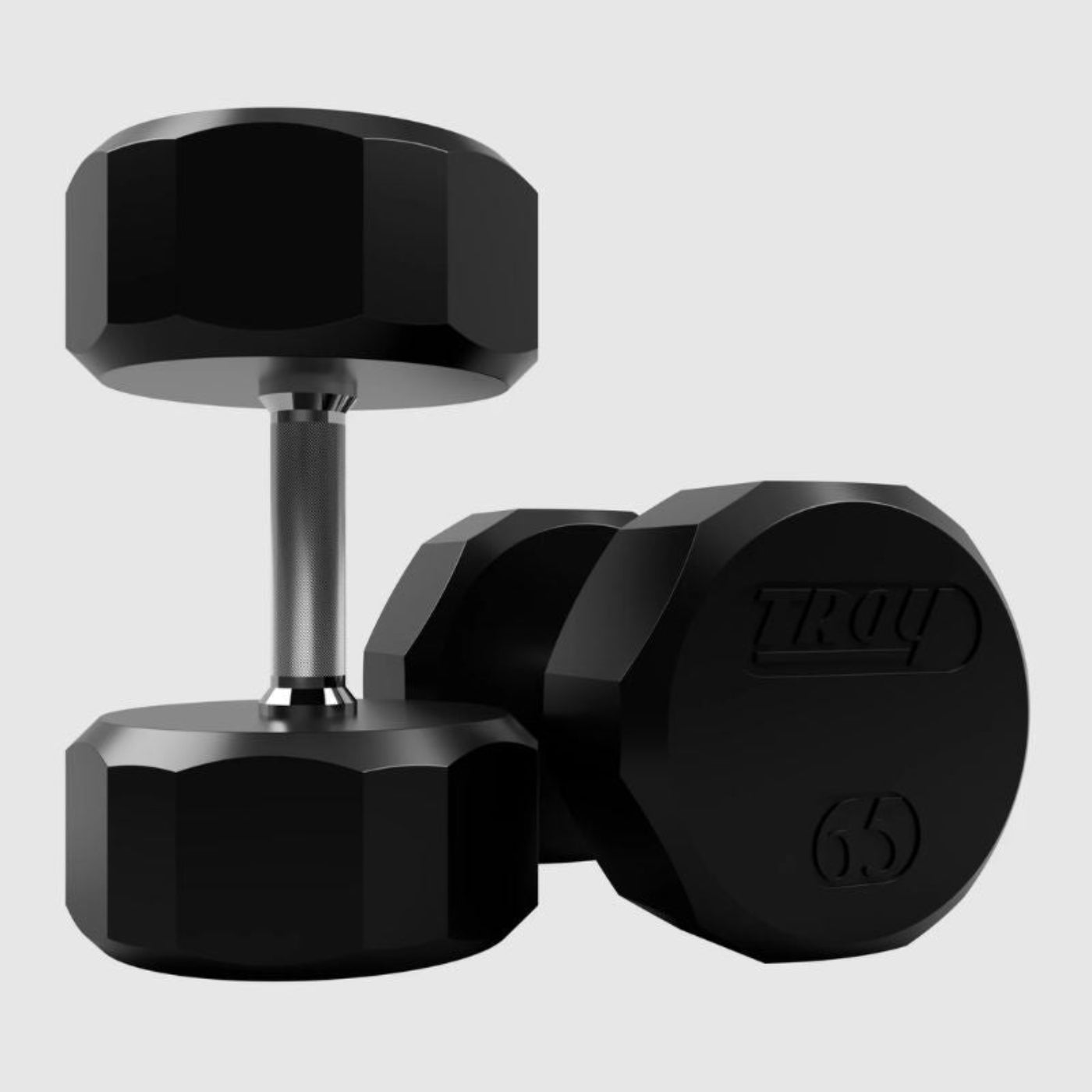 TROY TSD-R  12-Sided Rubber Encased Dumbbells - (2) TSD-003R