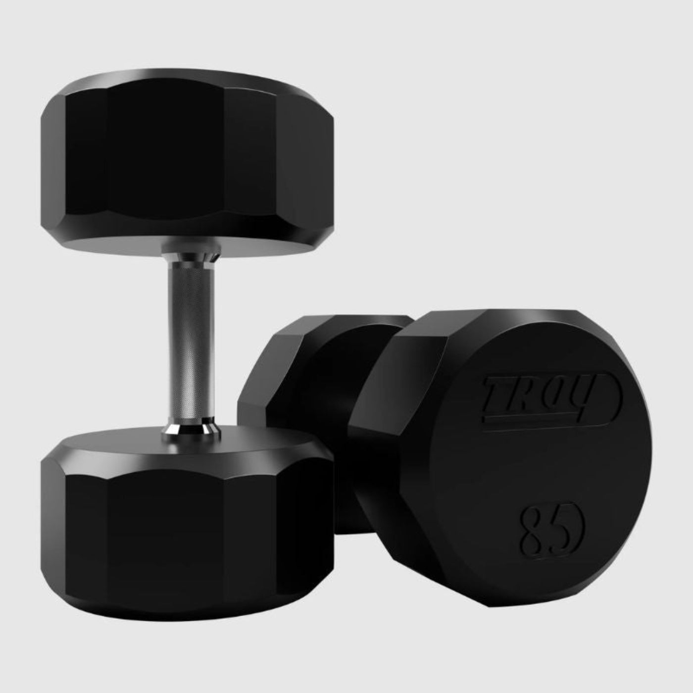 TROY TSD-R  12-Sided Rubber Encased Dumbbells - (2) TSD-003R
