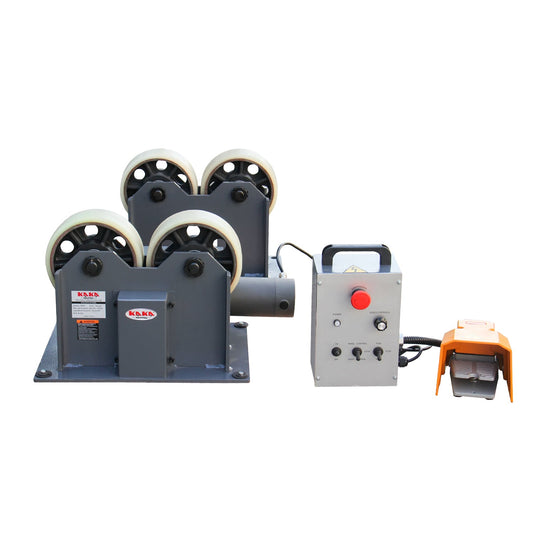 Kaka Industrial TRS1200 Welding Rotator & Positioner, 2650lb Capacity, 0.78-31 Inch Adjustable Diameter, Motorized Turning Roller for Pipe Tank Fabrication 220V - 178332V220