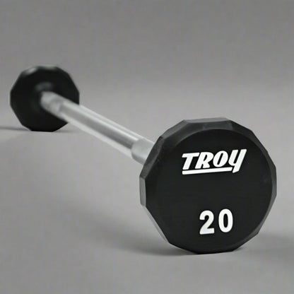 TROY TSB-U 12-Sided Urethane Straight Barbell - TSB-020U
