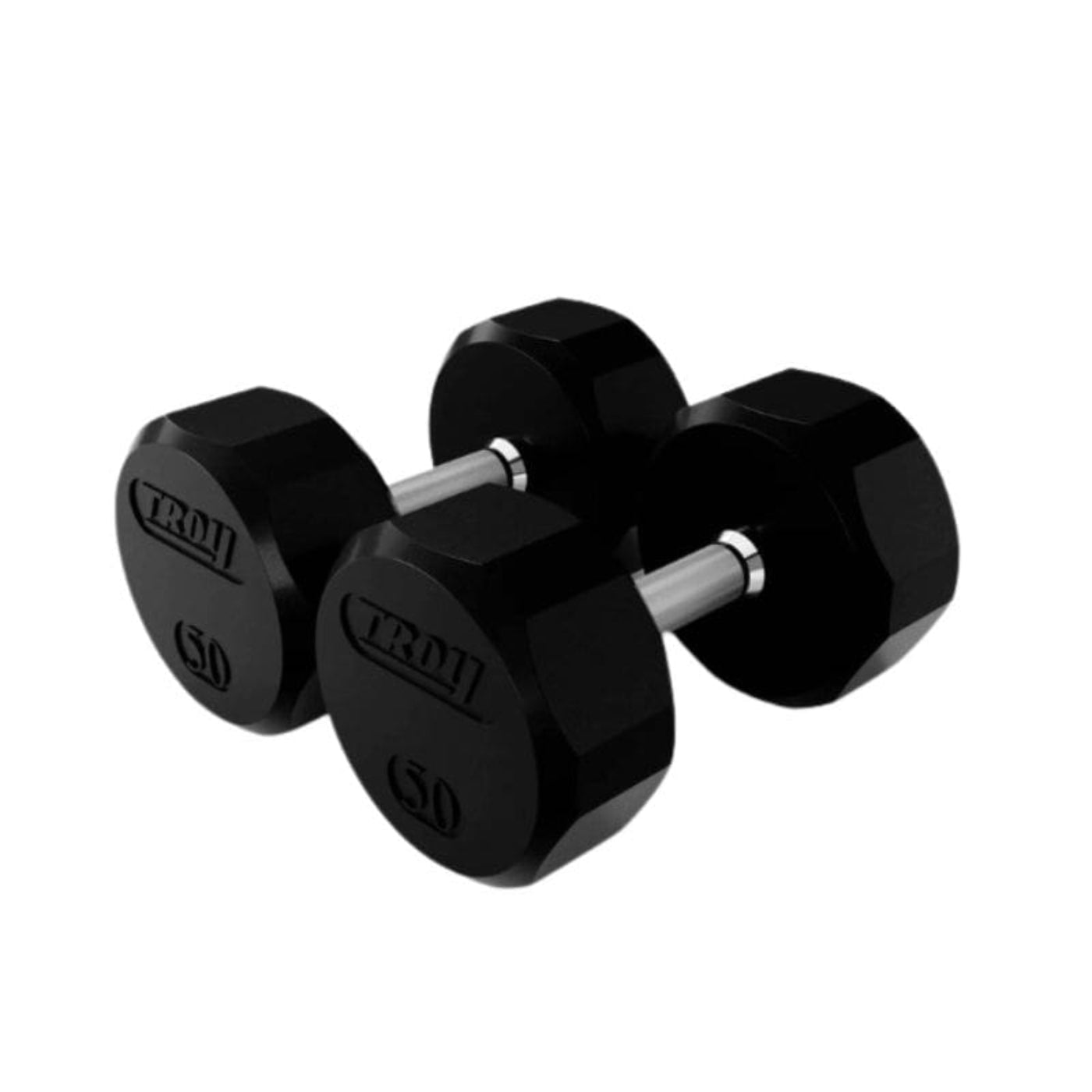 TROY TSD-R  12-Sided Rubber Encased Dumbbells - (2) TSD-003R