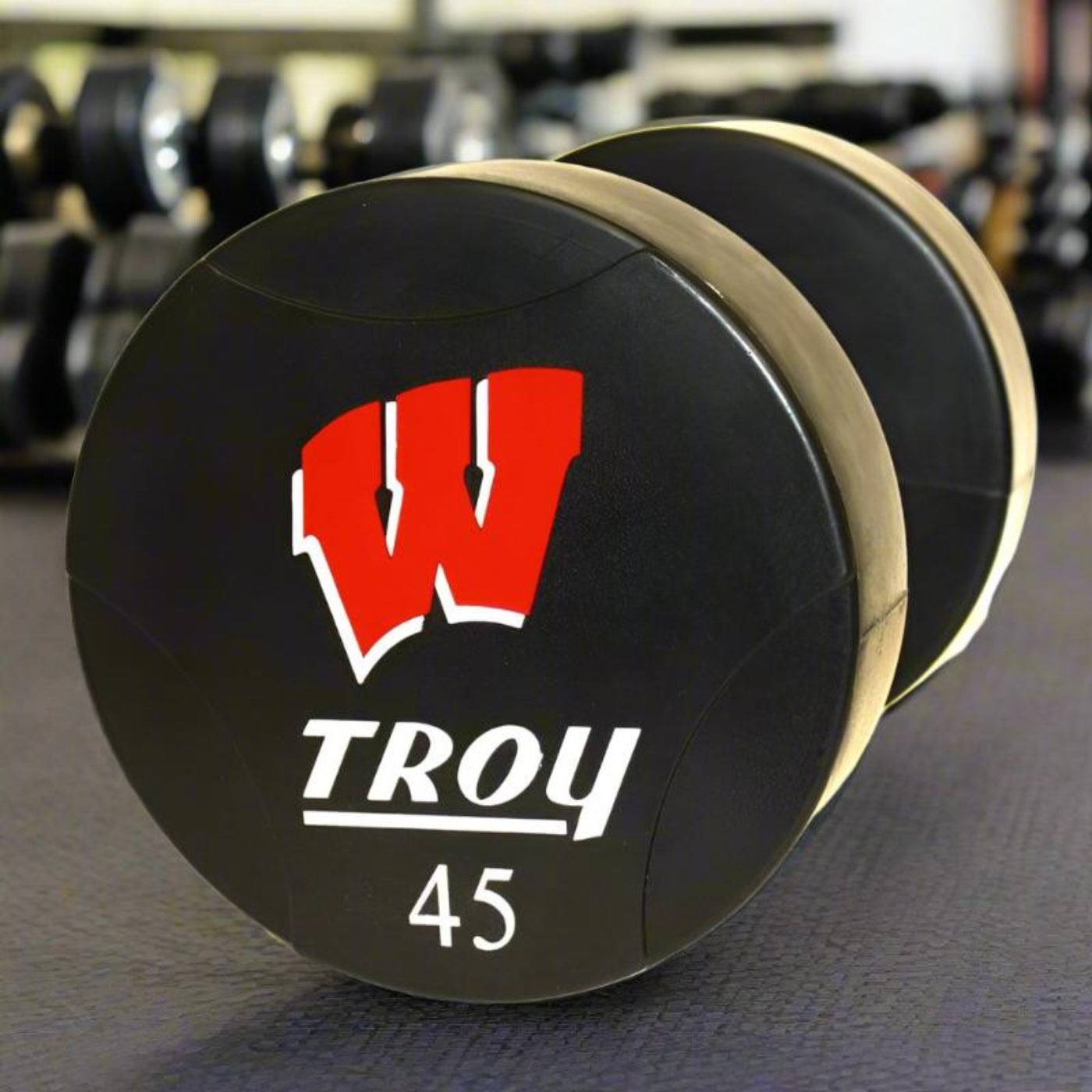 Troy TSD-UTL Urethane T-Clog Logo Dumbbell - TSD-005UTL