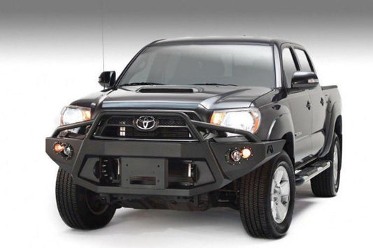 Fab Fours TT12-B1652-1 Toyota Tacoma 2012-2015 Premium Front Bumper Winch Ready with Pre-Runner Guard