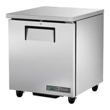 True  5/8" TUC/TWT Series Aluminum Undercounter Refrigerator with 1 Section & 1 Right Hinge Door, 115v/1ph - TUC-27-HC 27