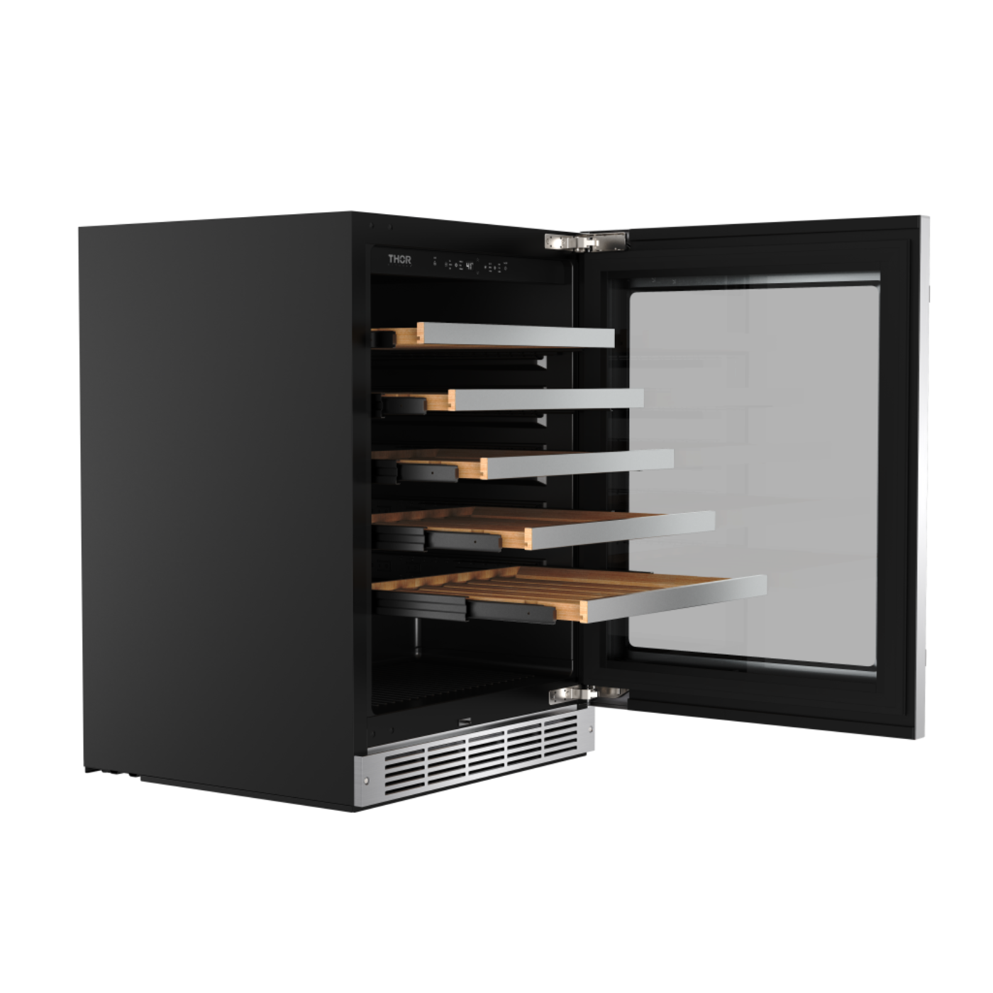 Thor Kitchen 24-Inch Single Zone Wine Cooler, 46 Wine Bottle Capacity – TWC24US