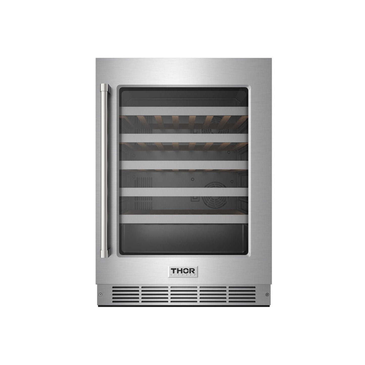 Thor Kitchen 24-Inch Single Zone Wine Cooler, 46 Wine Bottle Capacity – TWC24US
