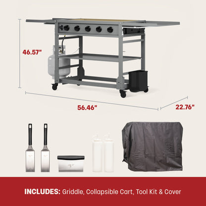 TYTUS Anaheim 5-Burner Griddle - TDT-571-0101