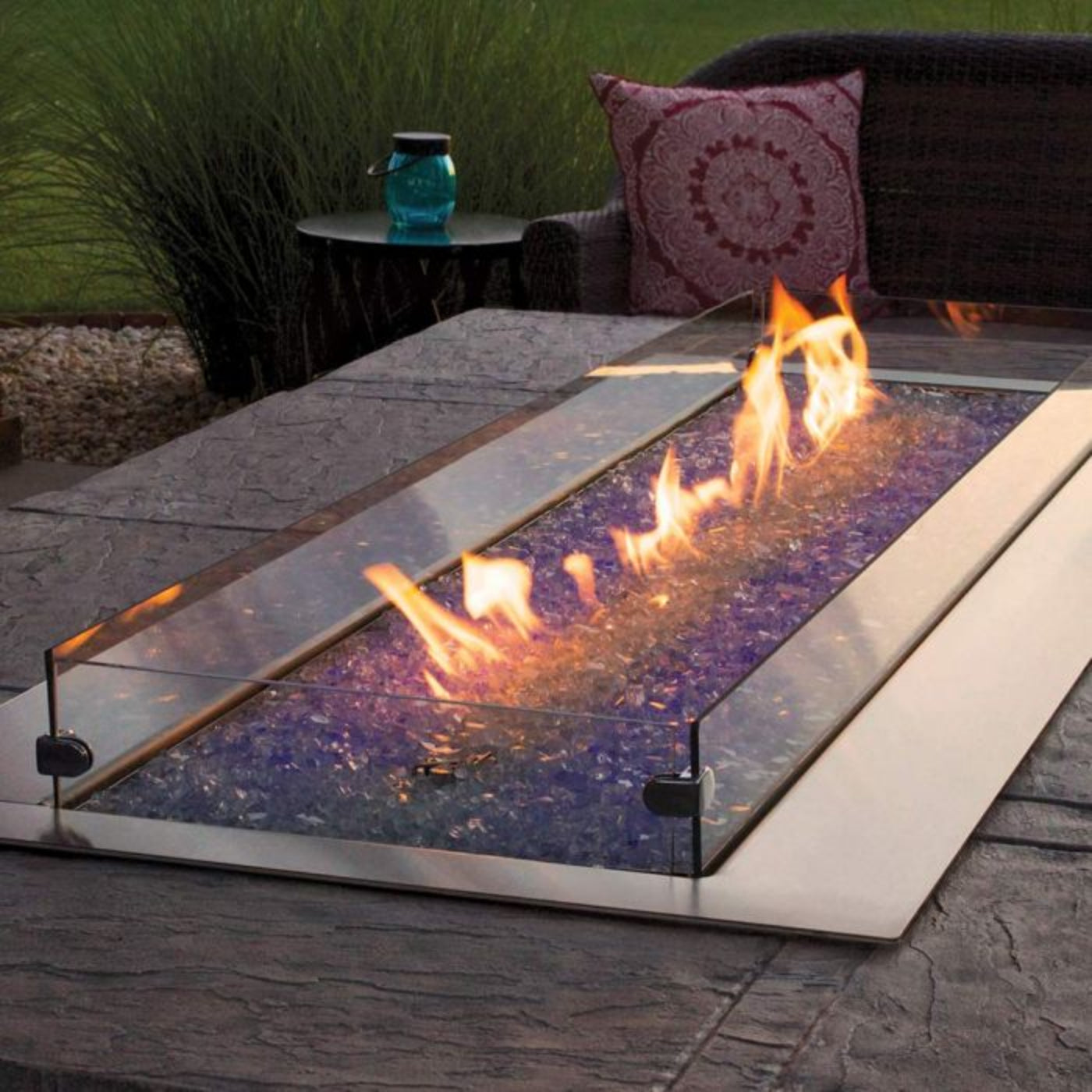 Empire  Tall Wind Deflector Glass for Carol Rose 60" Linear Fire Pit - WG604LT