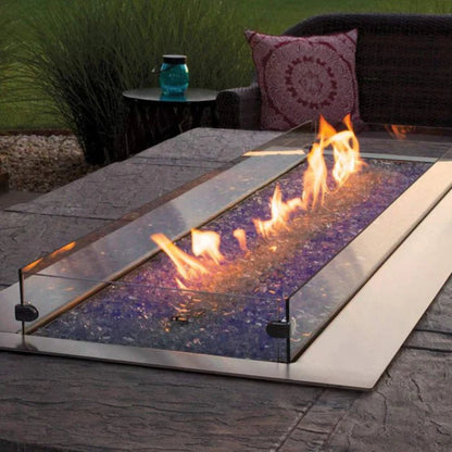 Tall Wind Deflector Glass for Carol Rose 48" Linear Fire Pit -  WG484LT
