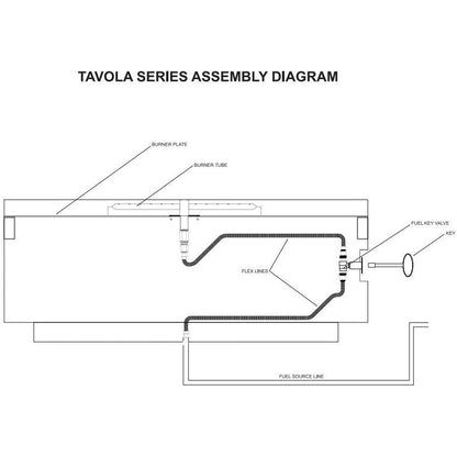 Tavola 3 Fire Table Assembly Diagram
