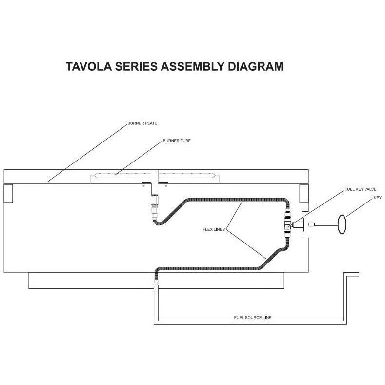 Tavola 8 Fire Table Assembly Diagram