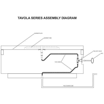 Tavola 7 Fire Table Assembly Diagram
