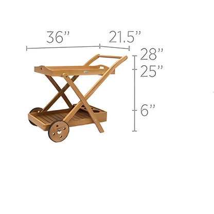 Royal Teak Collection Tray Cart - TTC