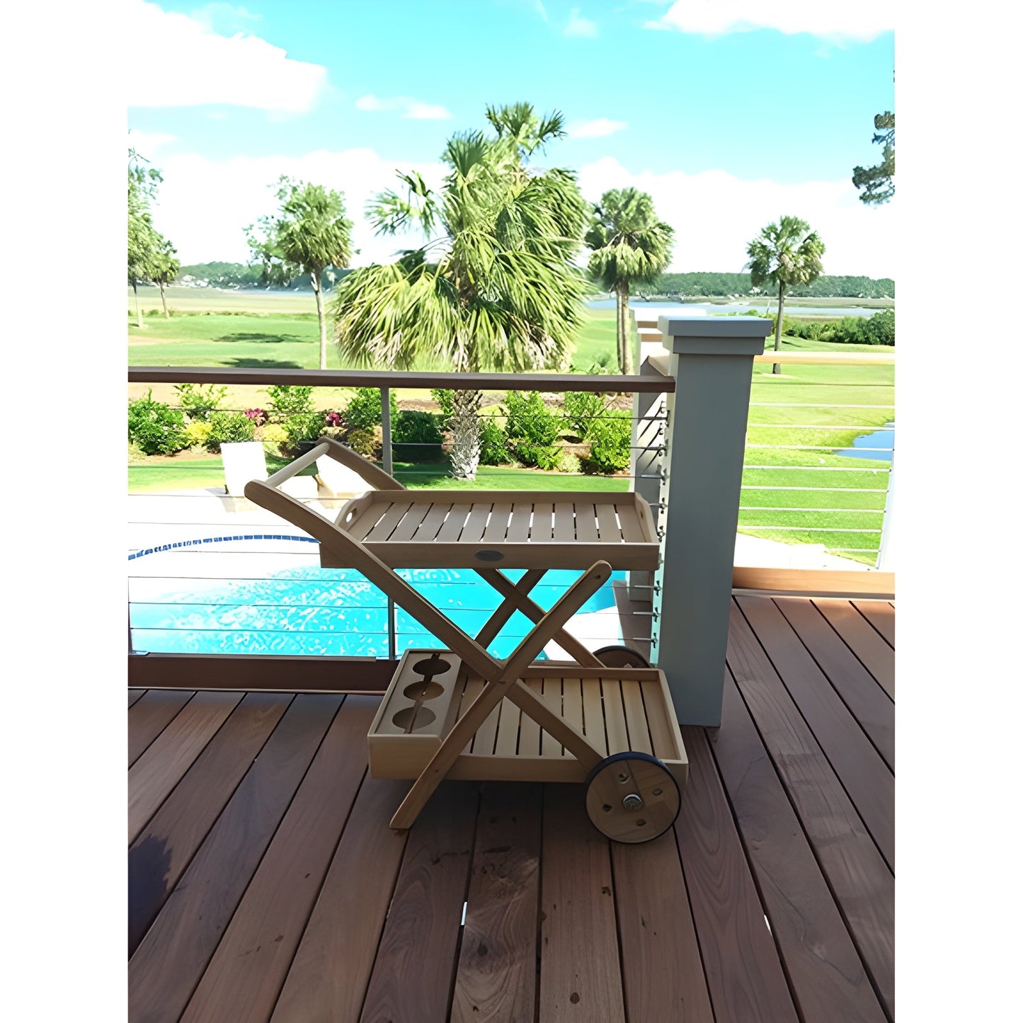 Royal Teak Collection Tray Cart - TTC