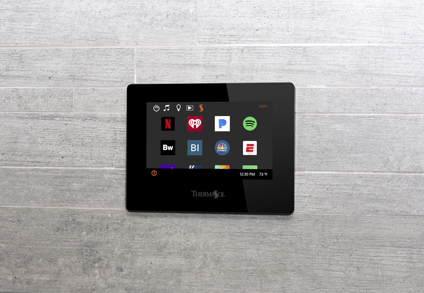 ThermaSol Waterproof 7" Smart Shower Controller The "ThermaTouch" Steam Shower Control Unit