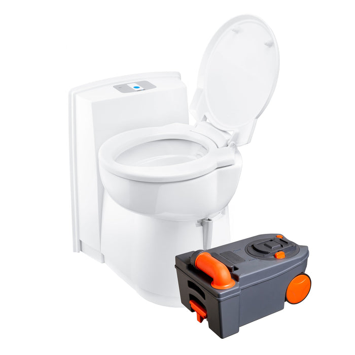 Thetford C-263 Swivel Seat Ceramic Bowl Cassette Toilet - Electric Flush - RV254