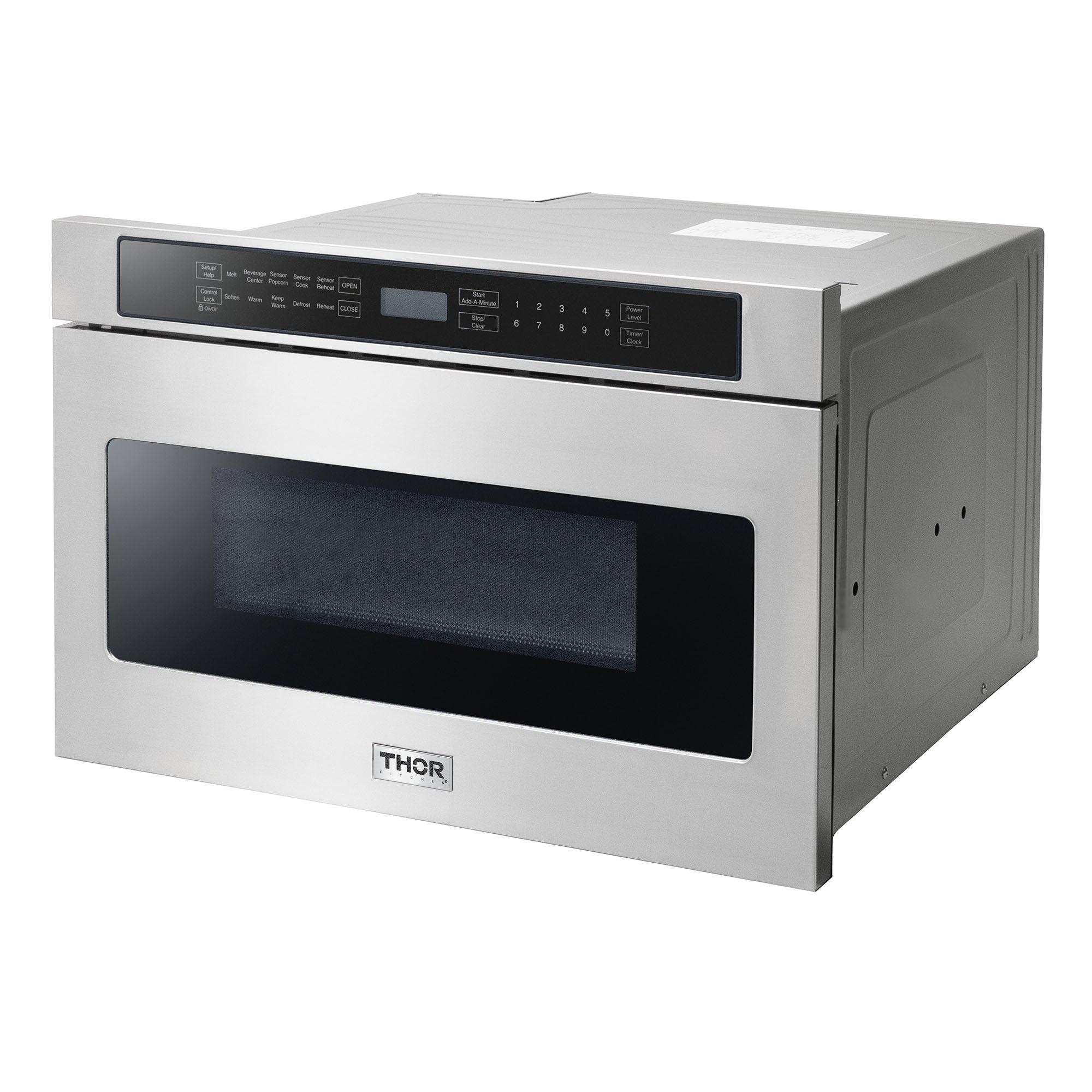 Thor Kitchen Package - 36 Inch Gas Range, Range Hood, Microwave, Refrigerator with Water and Ice Dispenser, Dishwasher, AP-LRG3601U-W-9