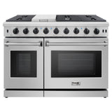 Thor Kitchen Appliance Package - 48 in. Gas Range, Dishwasher, Refrigerator, Microwave Drawer, AP-LRG4807U-6