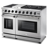 Thor Kitchen 48 in. 6.8 cu. ft. Double Oven Natural Gas Range in Stainless Steel - LRG4807U